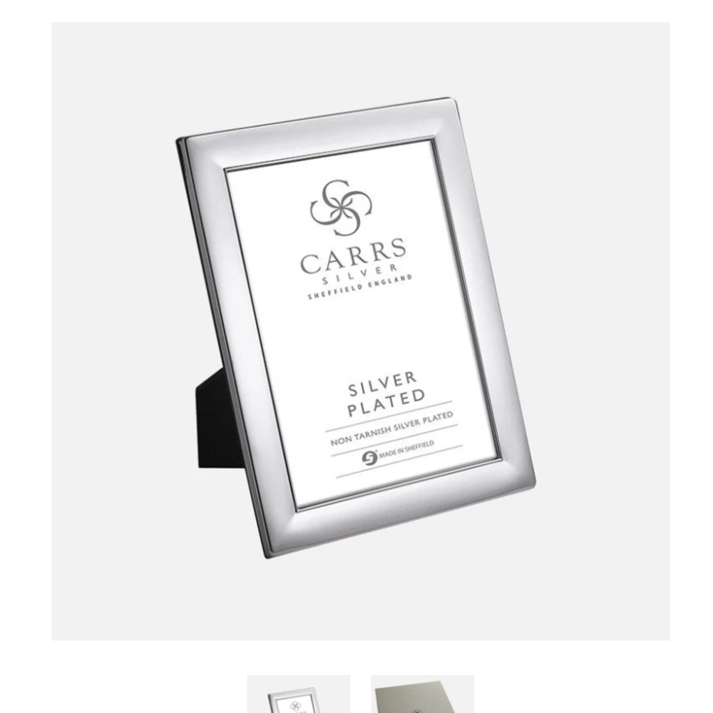 COPY - Carrs of England non tarnish silver frame NWT